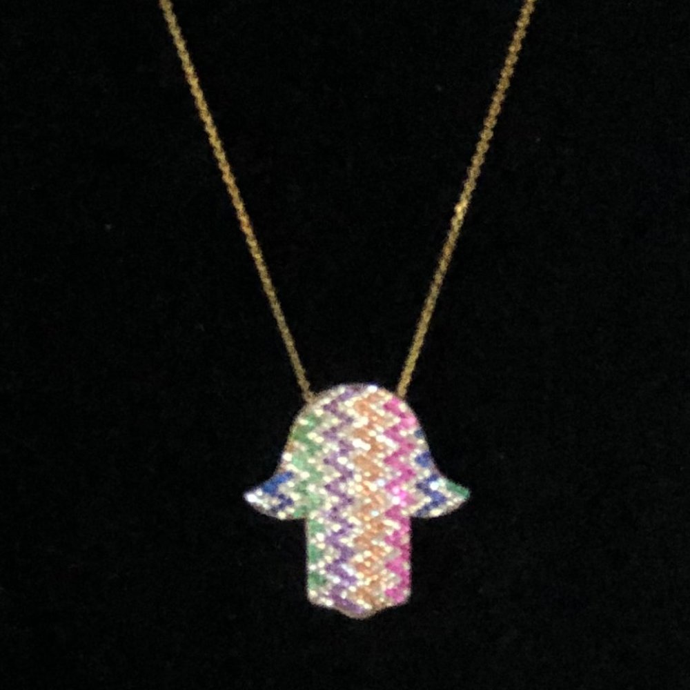 Gold Plated Hamsa Delicate Pendant Necklace